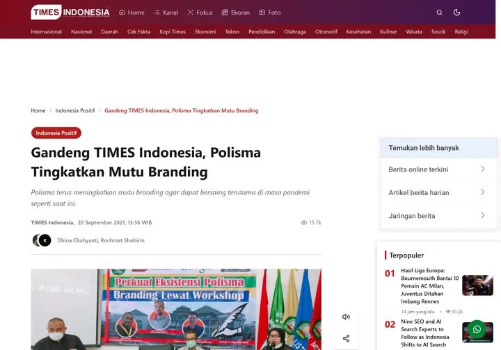Tangkapan layar liputan: TIMES Indonesia